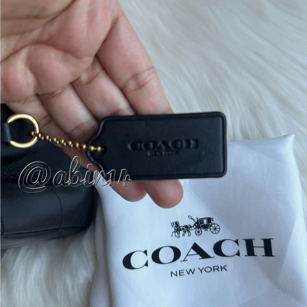 Coach Black Leather Tabby 26 with Pillow Quilting Shoulder Crossbody Bag - Picture 8 of 10